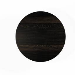Round Dining Table, Handmade, Black Oak, Steel Legs, Swiss Edge - thumbnail 3