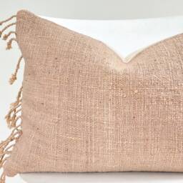 Brown Tribal Hemp Hand Woven Natural Dye Color Pillow Cover - thumbnail 2