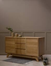 Konk ??? The H??nk Sideboard Bespoke Sizes Available Oak Industrial Tv Stand With Storage, Mid Century Modern Console - thumbnail 1