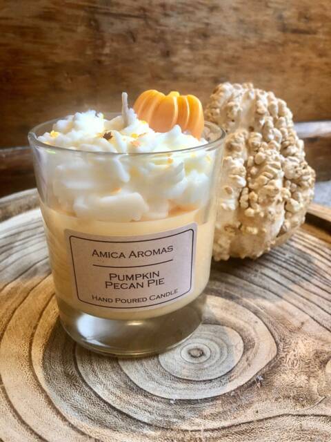 Pumpkin Candle - Luxury Whipped Strong Scented Gift Ideas Christmas Birthday Autumn Handmade Soy Wax New Home - image 1