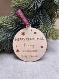 Personalized Grandparents Christmas Bauble Nanny To Be Gift - thumbnail 1