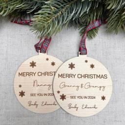 Personalized Grandparents Christmas Bauble Nanny To Be Gift - thumbnail 2