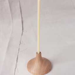 Handmade Oak Taper Candle Holder Modern Scandinavian Decor - thumbnail 2