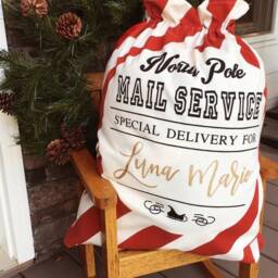 Personalized Santa Sacks - Customized Bags Special Delivery Canvas Christmas Decor Custom Name Stockings