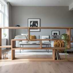 Solid Oak Bookshelf - Modern Media Stand Bookcase Living Room Storage Solution Handmade Rustic Unit Loft Style Tv Furniture - thumbnail 3