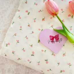 Coquette Pink Floral Duvet Cover & 2 Pillowcases, Twin/Full/Queen/King Double Gauze Cotton - thumbnail 4