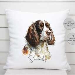 Personalised Springer Spaniel Cushion - Custom Dog Throw Pillow Pet Keepsake - thumbnail 2