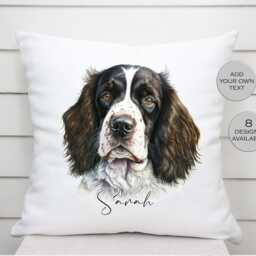 Personalised Springer Spaniel Cushion - Custom Dog Throw Pillow Pet Keepsake - thumbnail 3