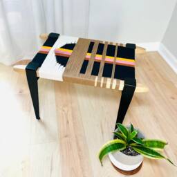 Hand-Woven Entryway Bench Mcm Style End Of Bed & Mudroom Seating - Custom-Made, Multiple Sizes - thumbnail 3