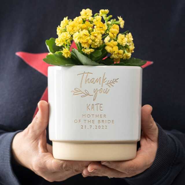 Personalised Mother Of The Bride Indoor Plant Pot - Say - image 1