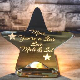 Engraved Personalised Heart/star Shaped Tea Light Holders. Mothers Day Gift - thumbnail 3