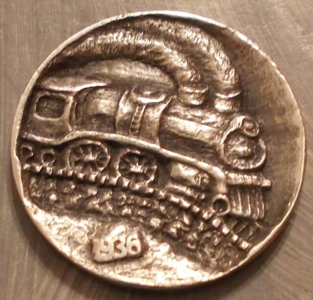 Deep Carved Hobo Nickel, Train Related #70