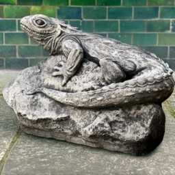 Stone Lizard Garden Statue Concrete Reptile Decoration Outdoor Figurine Animal Sculpture For Yard Or Patio Ornament Lizard Lover Gift - thumbnail 1