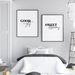 Bedroom Prints - Good Night, Sweet Dreams Set Of 2 - thumbnail 1