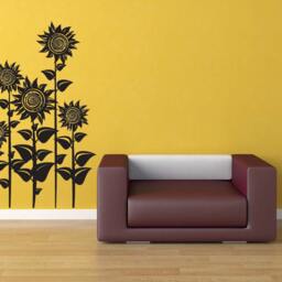 Sunflower Decal, Boho Decor, Sunflowers Kitchen Flower Wall Floral Art - thumbnail 2