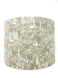 Woodland Animals Lampshade Drum Lamp Shade With Hare, Deer, Fox