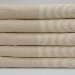 Turkish Blanket, Beige Blanket, Handmade Blanket, Cotton Bedspread, Turkish Bedspread, Home Decor, Bed Cover, 75x91, Turkish Towel, B3-Dreamb - thumbnail 2