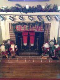 Santalegs For Christmas Decorating in Fireplace, Planters, Xmas Trees, A Unique Idea - thumbnail 1