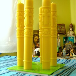 Beeswax Pillars, Candles Pillars, Beeswax Candles, Altar Wedding Baptism Emergency - thumbnail 2