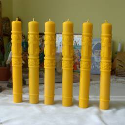 Beeswax Pillars, Candles Pillars, Beeswax Candles, Altar Wedding Baptism Emergency - thumbnail 3