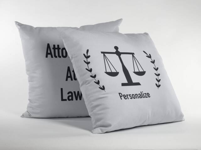 Personalize Attorney Pillow & Case - 2 Sided Gift, Lawyer Gift Law Office Firm For - image 1