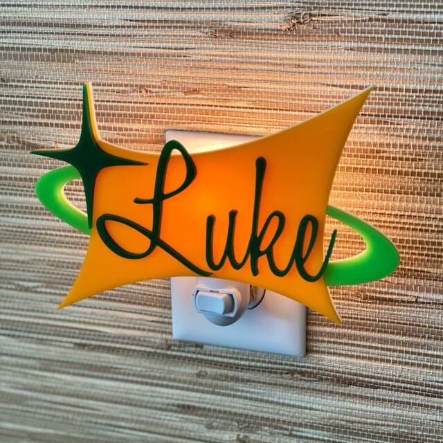 Mid Century Modern Children's Night Light - Room Baby Shower Gift Kid's Decor Nursery Atomic Avocado Designs?? - image 1