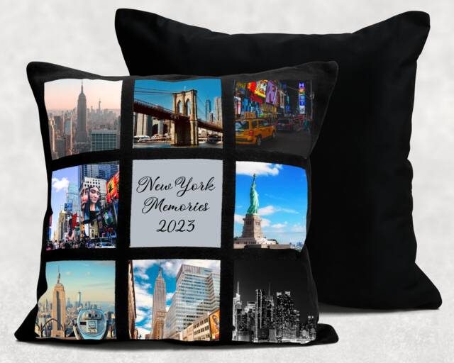 Personalized Photo Collage Cushion Cover Holiday Memory Keepsake - image 1