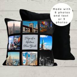 Personalized Photo Collage Cushion Cover Holiday Memory Keepsake - thumbnail 2