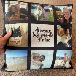 Personalized Photo Collage Cushion Cover Holiday Memory Keepsake - thumbnail 4