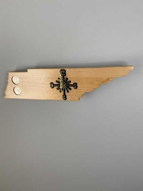 Tennessee Handmade State Quarter Wood Clock With Inlaid Quarters. Fully Customizable - image 1