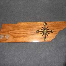Tennessee Handmade State Quarter Wood Clock With Inlaid Quarters. Fully Customizable - thumbnail 4