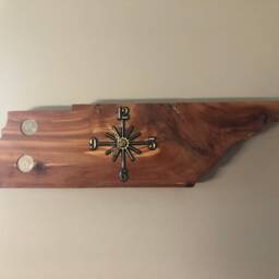 Tennessee Handmade State Quarter Wood Clock With Inlaid Quarters. Fully Customizable - thumbnail 2