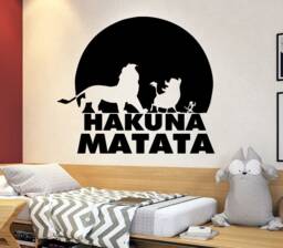 Lion King Wall Decal Hakuna Matata, Simba Nursery Decor 4078 - thumbnail 1