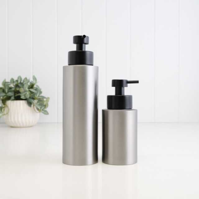 Brushed Stainless Steel Soap Dispenser - Refillable Liquid Hand Pump Bottle Eco Friendly Bathroom Decor Sink Accessory 250Ml Or 500Ml - image 1