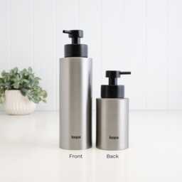 Brushed Stainless Steel Soap Dispenser - Refillable Liquid Hand Pump Bottle Eco Friendly Bathroom Decor Sink Accessory 250Ml Or 500Ml - thumbnail 2