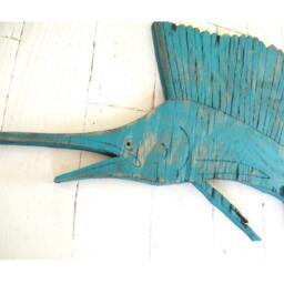 Wood Sailfish Saltwater Fish Art Wooden Wall Gifts For Men Sail Decor Fisherman Gift Deep Sea Fishing Sign - thumbnail 3
