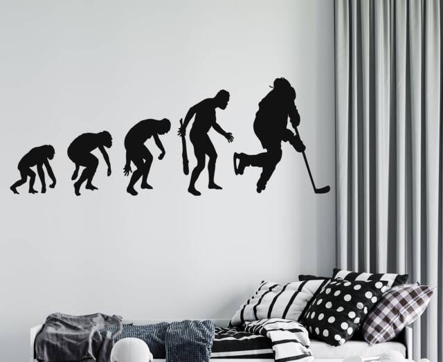 Hockey Evolution Wall Decal Sports Room Decor 4379 - image 1