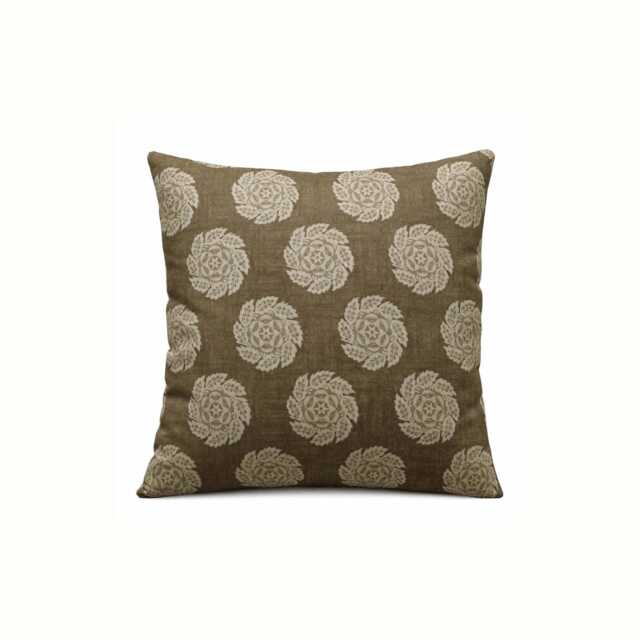 William Yeoward Barrameda Cushion Brown White Floral Pillow Cover - image 1