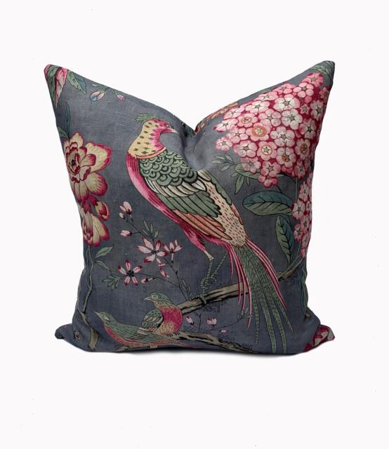 Thibaut Villeneuve Anna French Manor Collection Grey Double Sided Cushion Cover Pillow Cover - image 1