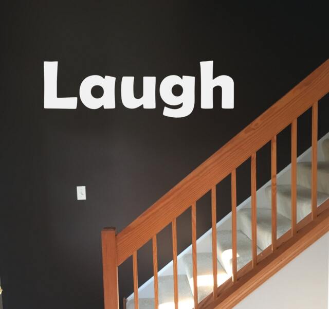 Funny Wall Quote Decal, Laugh House Decor - image 1