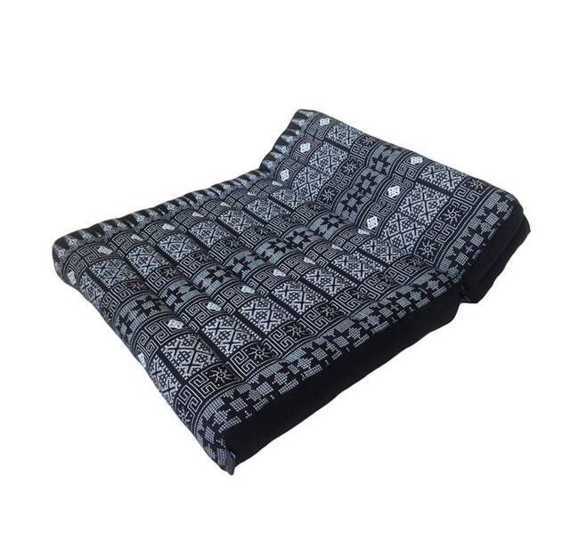 Thai Kapok Folding Meditation Seat Cushion ~ Black Batik - image 1