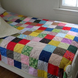 Classic Americana Patchwork Quilt Colorful Cotton Blanket - thumbnail 3