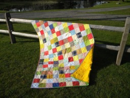 Classic Americana Patchwork Quilt Colorful Cotton Blanket - thumbnail 1