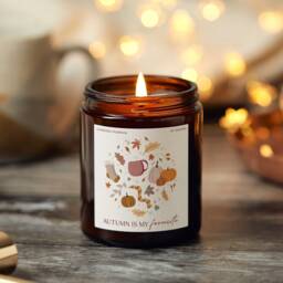 Autumn Scented Soy Candle Apothecary Jar, Fall Vegan Candle