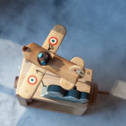 Wooden Airplane Automate Handcrafted. Kinetic Sculpture, Automaton Handmade Wood. Original Gift, Figurine Automatic. Gifts Idea - thumbnail 4