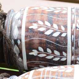 Himachal Decorative Wooden Vase, Rustic Decor - thumbnail 3