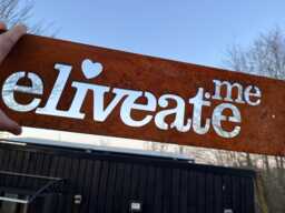 Personalised Corten Steel House Sign - Number Rustic Outdoor Wall Decor Various Sizes - thumbnail 1