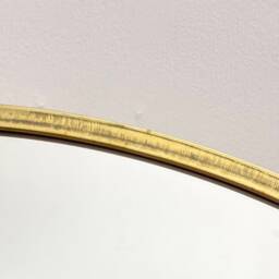Half Circle Mirror Brass Border Handmade Wall Round Oval Modern Gold Metal Frame Flux Glass Etsy Tv Television Commercial - thumbnail 4
