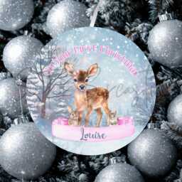 Personalised Kids Christmas Decoration - Grandson First Gift Niece 1St Bauble Stocking Filler Eve Box