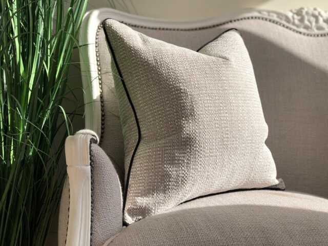 Textured Cream Beige Cushion Cover - Custom Throw Pillow - Textured Beige - image 1